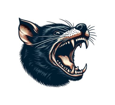 Tasmanian devil hand drawn vector clipart