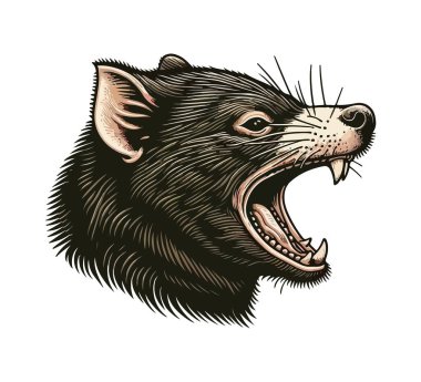 Tasmanian devil hand drawn vector clipart