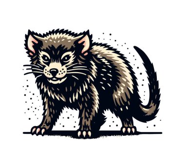 Tasmanian devil hand drawn vector clipart