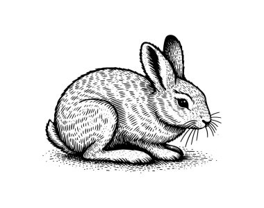 Snowshoe hare hand drawn vector illustration clipart