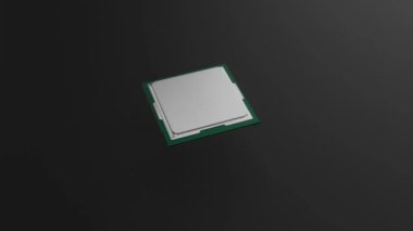 Siyah arkaplan canlandırma görünümünde cpu