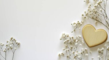 Çiçekli kalp şeklinde. Yapay zeka üretildi. Yapay zeka oluşturuldu