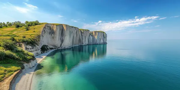 Fransa 'daki tretat kayalıklarından görünüşü yapay zeka üretti.