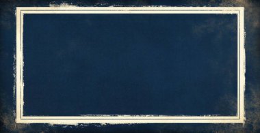 Mavi arkaplanda boş bir siyah çerçeve. Yapay zeka oluşturuldu