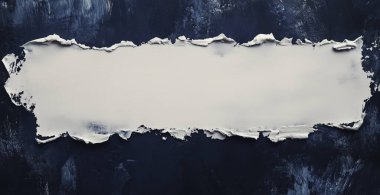 Beton duvardaki boş beyaz kağıt. Yapay zeka oluşturuldu