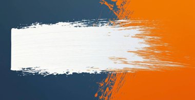 Fırça darbeleriyle beyaz ve turuncu renk dokusu. Yapay zeka oluşturuldu