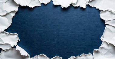 yırtık mavi kağıt arkaplan... yapay zeka oluşturuldu