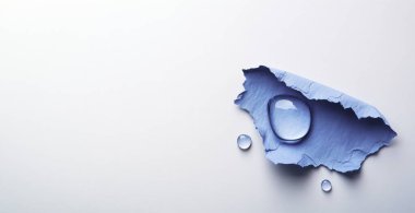 Mavi su sıçramalı kağıt... yapay zeka üretildi.