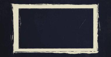 Tahtada siyah tebeşir olan boş bir çerçeve. Yapay zeka oluşturuldu