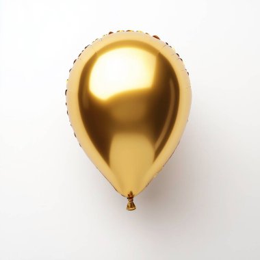 Altın Noel balosu izole edilmiş. Yapay zeka oluşturuldu