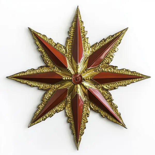 Beyaz arka planda David 'in yıldızı. Yapay zeka oluşturuldu