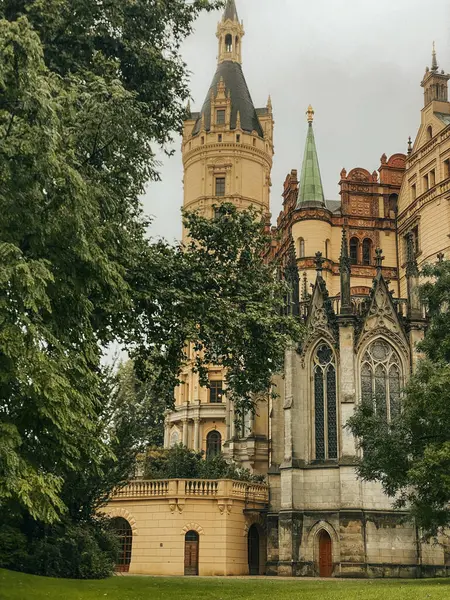 Foto Paisagem Arquitetura Castelo Schwerin Schwerin Norte Alemanha Mecklemburgo Pomerânia — Fotografia de Stock