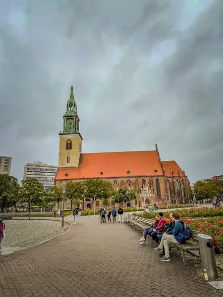 Almanya Nın Başkenti Berlin Manzara Mimarisinin Fotoğrafı Avrupa Mimarisi — Stok fotoğraf