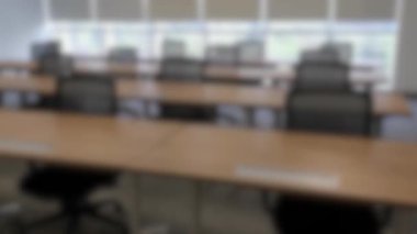 Bulanık İçi Boş Modern Çağdaş Ofis Açık Alan Modern ofis görüntüsü. Modern açık konsept lobi ve kabul salonu tasarımı. Bir İşbirliği Merkezi.