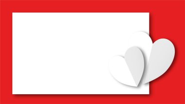 Beyaz çizgi kalp şeklinde sevgililer günü festivali. beyaz boş arkaplanda