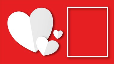 Beyaz çizgi kalp şeklinde sevgililer günü festivali. beyaz boş arkaplanda