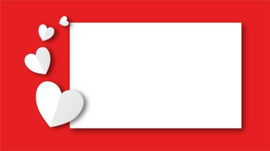 Beyaz çizgi kalp şeklinde sevgililer günü festivali. beyaz boş arkaplanda