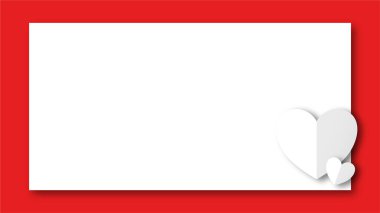 Beyaz çizgi kalp şeklinde sevgililer günü festivali. beyaz boş arkaplanda