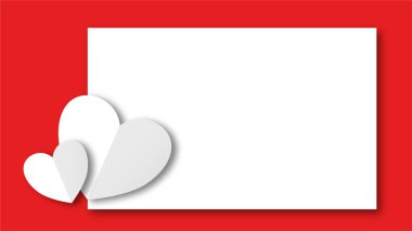 Beyaz çizgi kalp şeklinde sevgililer günü festivali. beyaz boş arkaplanda