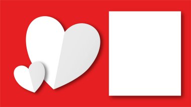 Beyaz çizgi kalp şeklinde sevgililer günü festivali. beyaz boş arkaplanda