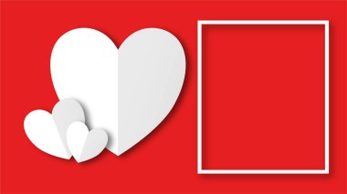 Beyaz çizgi kalp şeklinde sevgililer günü festivali. beyaz boş arkaplanda