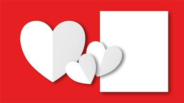 Beyaz çizgi kalp şeklinde sevgililer günü festivali. beyaz boş arkaplanda