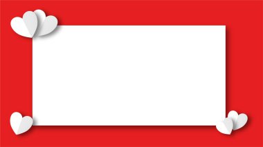 Beyaz çizgi kalp şeklinde sevgililer günü festivali. beyaz boş arkaplanda