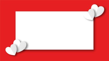 Beyaz çizgi kalp şeklinde sevgililer günü festivali. beyaz boş arkaplanda