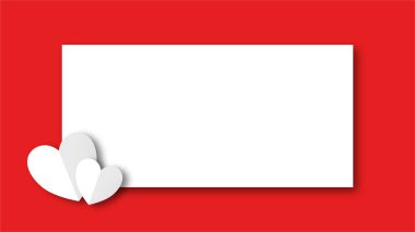 Beyaz çizgi kalp şeklinde sevgililer günü festivali. beyaz boş arkaplanda