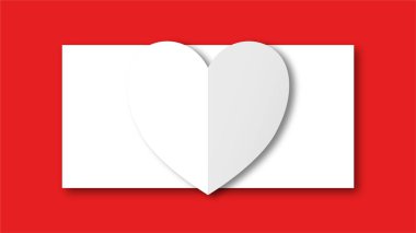 Beyaz çizgi kalp şeklinde sevgililer günü festivali. beyaz boş arkaplanda