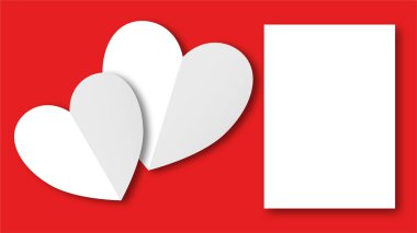 Beyaz çizgi kalp şeklinde sevgililer günü festivali. beyaz boş arkaplanda