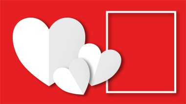 Beyaz çizgi kalp şeklinde sevgililer günü festivali. beyaz boş arkaplanda