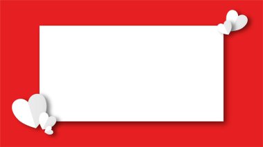 Beyaz çizgi kalp şeklinde sevgililer günü festivali. beyaz boş arkaplanda