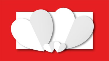 Beyaz çizgi kalp şeklinde sevgililer günü festivali. beyaz boş arkaplanda