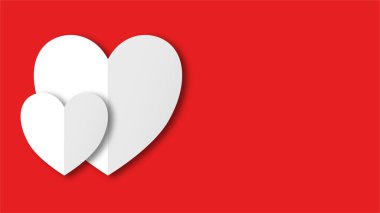 Beyaz çizgi kalp şeklinde sevgililer günü festivali. beyaz boş arkaplanda