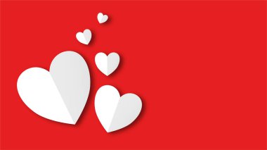 Beyaz çizgi kalp şeklinde sevgililer günü festivali. beyaz boş arkaplanda