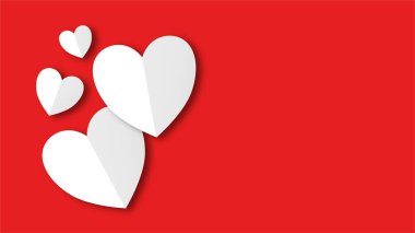 Beyaz çizgi kalp şeklinde sevgililer günü festivali. beyaz boş arkaplanda