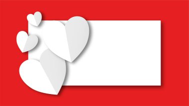 Beyaz çizgi kalp şeklinde sevgililer günü festivali. beyaz boş arkaplanda