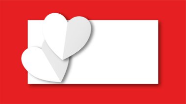 Beyaz çizgi kalp şeklinde sevgililer günü festivali. beyaz boş arkaplanda