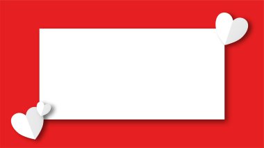 Beyaz çizgi kalp şeklinde sevgililer günü festivali. beyaz boş arkaplanda