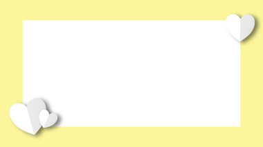 Beyaz çizgi kalp şeklinde sevgililer günü festivali. beyaz boş arkaplanda
