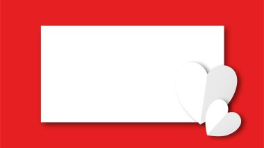 Beyaz çizgi kalp şeklinde sevgililer günü festivali. beyaz boş arkaplanda