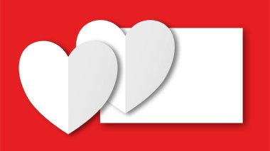 Beyaz çizgi kalp şeklinde sevgililer günü festivali. beyaz boş arkaplanda