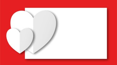 Beyaz çizgi kalp şeklinde sevgililer günü festivali. beyaz boş arkaplanda