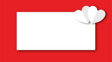 Beyaz çizgi kalp şeklinde sevgililer günü festivali. beyaz boş arkaplanda