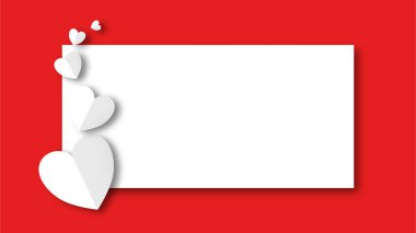 Beyaz çizgi kalp şeklinde sevgililer günü festivali. beyaz boş arkaplanda