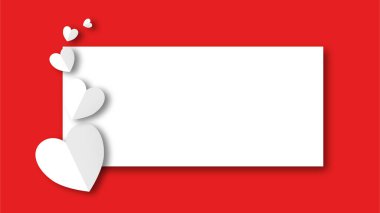 Beyaz çizgi kalp şeklinde sevgililer günü festivali. beyaz boş arkaplanda