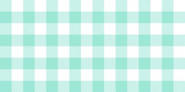Gingham desenli geçmiş. Retro masa örtüsü dokusu. Soyut renk Scott deseniyle dolu. Pastel Gingham kumaş üzerindeki parmak izi için kusursuz bir arkaplan. Vektör sanatı