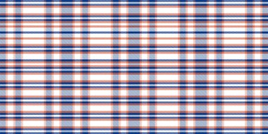 Gingham desenli geçmiş. Retro masa örtüsü dokusu. Soyut renk Scott deseniyle dolu. Pastel Gingham kumaş üzerindeki parmak izi için kusursuz bir arkaplan. Vektör sanatı.