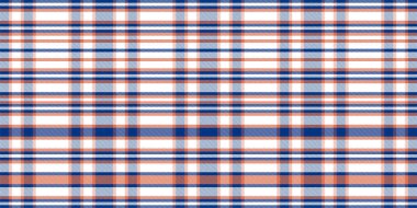 Gingham desenli geçmiş. Retro masa örtüsü dokusu. Soyut renk Scott deseniyle dolu. Pastel Gingham kumaş üzerindeki parmak izi için kusursuz bir arkaplan. Vektör sanatı.